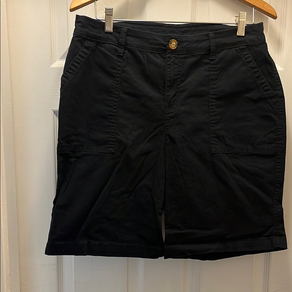Style & Co Black Tailored Bermuda Shorts